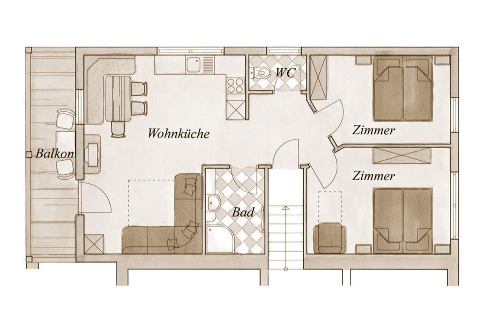 Grundriss - Familien-Ferienwohnung in Großarl, Salzburger Land